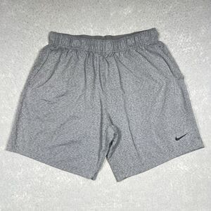 Nike Dri-FIT Yoga Men's XL Training Shorts 8” Heather Gray/Black DB4199-056